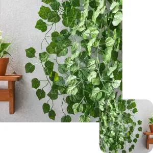 뮤 넝쿨세트 포도줄기 조화 12p 벽장식 조경소품