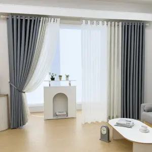 로얄시그니처 5중구조 방한 암막커튼+코디커튼+커튼봉(대형)