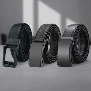 남성 소가죽 허리 벨트 정장 원터치 자동 버클 허리띠 혁대