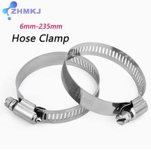 호환상품 1-50Pcs 조정 가능 304 스테인레스 스틸 연료 라인 호스 클립 6mm ~ 235mm 클램프 워터 파이프 자