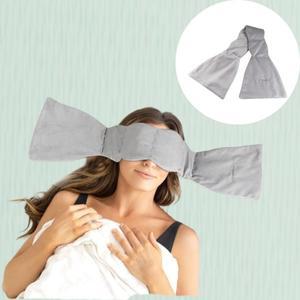 중력 비드 충전 가중 안대 빛 차단 여행용 눈가리개 100% 깊은 수면 압력 마스크 눈 피로 완화