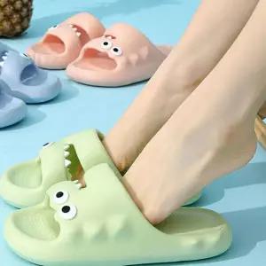 쿠션 실내화 귀여운 푹신한 거실화 악어 슬리퍼 가벼운 생활 논슬립 베란다 말랑한 물놀이 어린이 욕실화