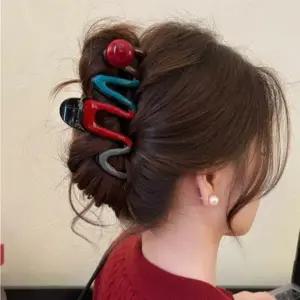 여자 물결 올림머리 큰사이즈 클래식 집게핀