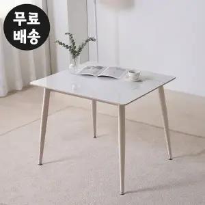 [벤티스가구]안느 세라믹 식탁테이블 2인용 주방 미니 2인 테이블 사각 상판 거실 다이닝 800 화이트