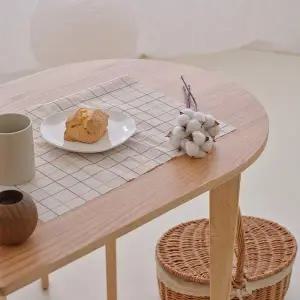 [동서가구] 모먼트 원목 반원 식탁 테이블 800 내추럴 DF927937