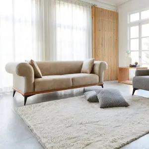 [버지니아]잔느 3인용 원목 패브릭소파