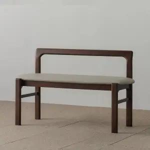 [스코나] 파인즈 실리콘레더 원목 1050 2인 벤치 의자
