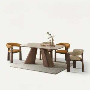 [스코나] 린아크 세라믹 4인 식탁세트(의자4개)