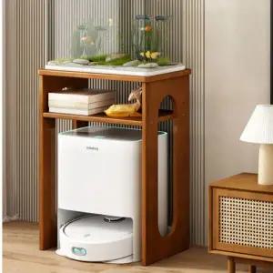 호환  나무 보관 상자 거실 스낵 캐비닛 고기 탱크 주최자 랙 다기능 나무 가정용 보관 장치