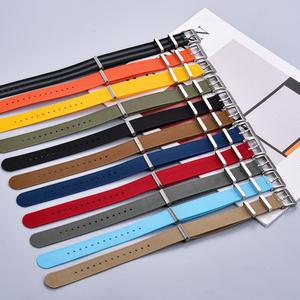 나토벨트 리브드 나일론 세일클로스 스트랩 18mm 20mm 22mm 시계줄 브레이드 시계용 전통 액세서리 패브릭