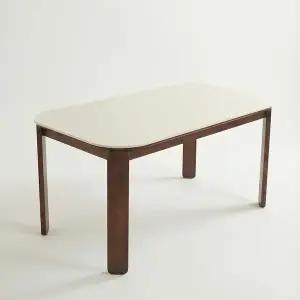 [스코나] 모네드 세라믹 원목 1400 4인 식탁 테이블