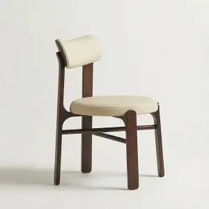 [스코나] 모네드 원목 가죽 식탁 의자