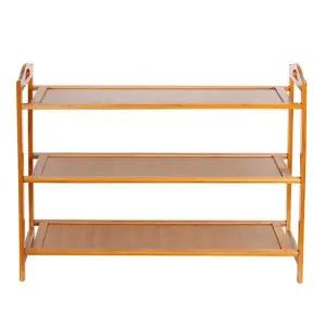 TBZ 베이직한 조립식 대나무 3단 선반 다용도실선반 선반장 거실인테리어선반 다용도선반