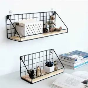 BS 인테리어 북유럽풍 철제 원목 미니 벽걸이 벽선반 인테리어벽선반 원목벽선반 조립선반