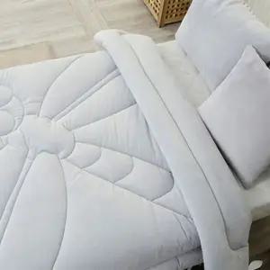 이불세트 플라잉퀼팅극세사 차렵이불패드세트 SS 그레이 싱글이불세트