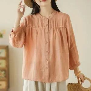 은창]여름 숲 소담 린넨 혼방 블라우스 셔츠 여름 상의 여름 퍼프 상의 블라우스 티셔츠 셔츠 봄 가을 아우