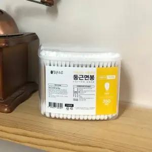 TBZ 맑은하루 원형 원터치 둥근면봉 350P 국산면봉 나무면봉 종이면봉 면봉통