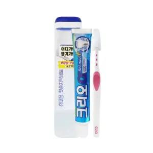 크리오 휴대용 칫솔치약 세트 /여행용/기내용