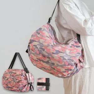 ( )접이식 가벼운 여행 보조 백 접는 짐 가방 핑크 믹스 여행용 캐리어 1박2일 천여행