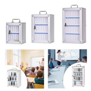 36 슬롯 전화 상자 포켓 교실 캐비닛 알루미늄 합금 도어 투명 차트 보관 벽걸이 기숙사
