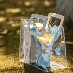 투명 PVC 비치백 2p세트(28x25cm) 방수 여름가방