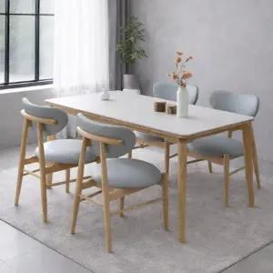 [인터데코]오래써는 변함없는 세라믹 4인용 식탁 (의자4) TP1148