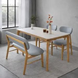 [인터데코]오래써는 변함없는 세라믹 4인용 식탁 (의자2+벤치1) TP1149