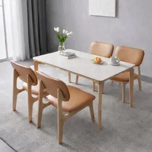 [인터데코]낮아서 편안한 세라믹 4인용 식탁 (의자4) TP1156