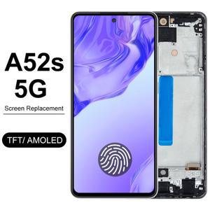 삼성 호환 갤럭시 호환 A52s 5G LCD 디스플레이 터치 스크린 디지타이저 어셈블리 용 슈퍼 AMOLED A528B 화