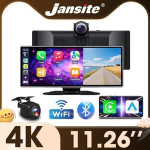 Jansite 11.26인치 대형 스크린 대시 캠 4K 무선 카플레이 안드로이드 자동 5G WIFI GPS 네비게이션 DVR 후