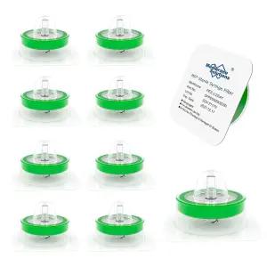 멤브레인 솔루션 10팩 주사기 필터 멸균 PES 친수성 여과 0.22um 기공 크기 33mm 직경 개별 포장