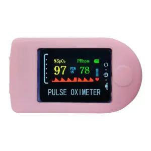 1Pc 핑크 펄스 옥시미터 핑거팁 케이스 컴팩트 휴대용 소프트 편안하고 안정적이며 신뢰할 수 있는