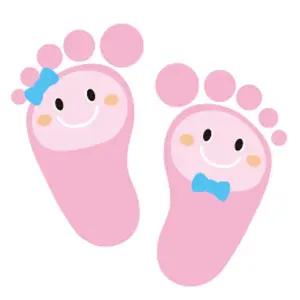 5매입 (분홍) 가꿈 미끄럼방지 축광 발바닥 스티커/논슬립/테이프/패드/계단/욕실/안전/바닥/욕조/타일