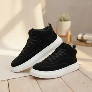 남성용 가을겨울 하이탑 세무 클래식 운동화