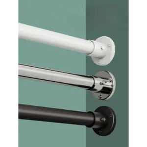 긴 커튼봉 커튼 압축 타공 간이 화이트 블랙 5m 4m