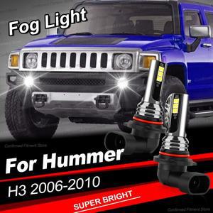 매우 밝은 9140 캔버스 오류 없는 LED 자동 전면 안개등, 허머 H3 2006-2010 용 백색 전구, 200W, 20000LM,
