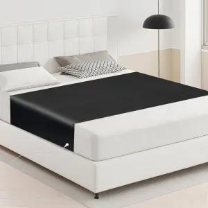 그루에네르데 접지 시트 10 은섬유 매트 침대 접지용 평평한 모든 크기 26x112인치 블랙