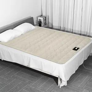 MAOOHON 접지 매트 침대용 패드 면 은섬유가 포함된 수면 개선 (베이지 35x50 인치)