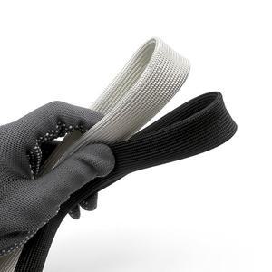 25M 흰색검은색 꼬임형 유리섬유 슬리브 600 ℃ 1-35mm 단열 내열 화학 방지 유리 섬유 보호 튜브