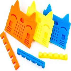 BBC Micro bit V2를 위한 라이징 샘플링 3개 보호 실리콘 보관 케이스 설치하기 쉬운 DIY 개발 옐로우 블루