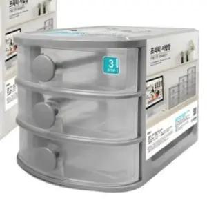 3단 서랍 서랍장 반투명 프리티 화이트 가성비 좋은 튼튼한 내구성