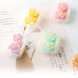 플라워 콘택트 렌즈 케이스 보관통 4종구성 렌즈통 Hmp2+9WaO