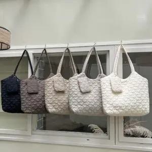 여자 나일론 쇼퍼 숄더 백 데일리 퀄팅 가방 보부상가방 쇼퍼백 나일론가방 여성숄더백