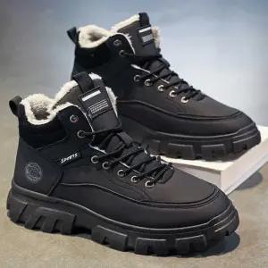 털안감 겨울 남자 워커 스니커즈 스포티 통굽 키높이 남자겨울워커 워커신발 캐쥬얼워커