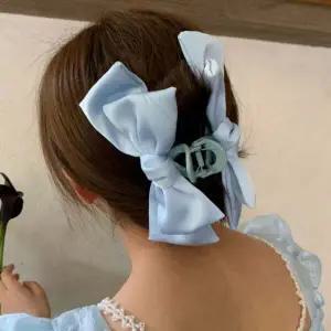 헤어잡기 머리핀 헤어핀 집게핀 블루 머리묶기