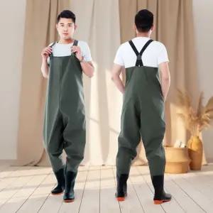 [다잇템] 남성용 멜빵형 워터프루프 야외 작업용 시즌리스 장화