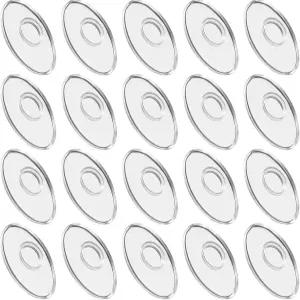 10쌍 안경 코 패드 부드러운 실리콘 11mm 푸시인 프레임용 투명 미끄럼 방지 코-브릿지 교체 림리스 프레임