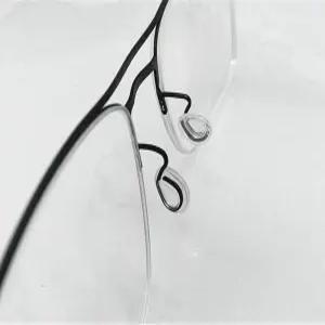 안경 코 패드 밀어 넣기 교체용 조각에 2쌍 스냅 부드러운 실리콘 브릿지 투명 미끄럼 방지 가드