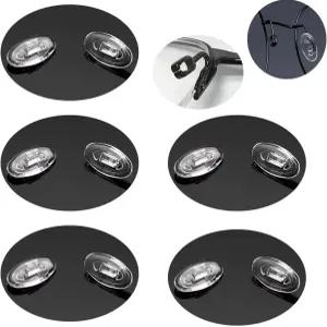 안경 패드의 푸시 코 타원형 슬라이드 5쌍 선글라스용 교체용 미끄럼 방지 푸시인 코피스