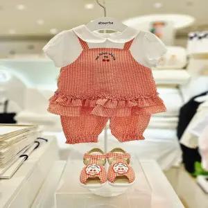 [압소바 의류] 블룸 프릴 상하 블룸삑삑이샌들 세트 (26년여름신상) (A1321210A)